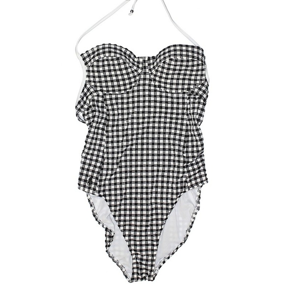 one piece gingham swimsuit
